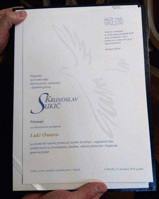 Luka Oman peace prize Luka Oman peace prize