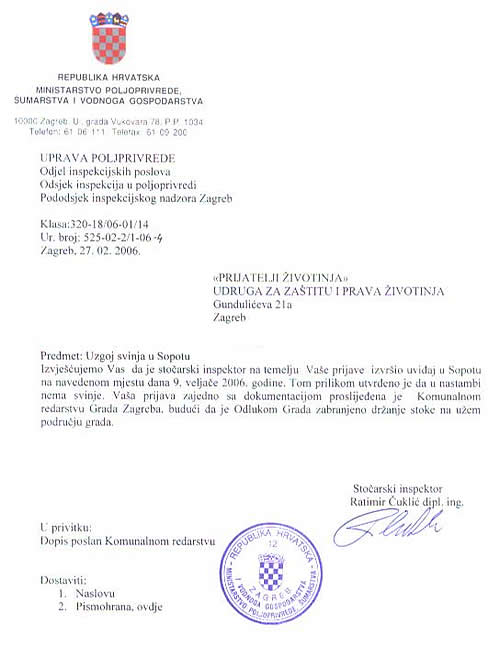 Veterinarska (ne)inspekcija - Stočarska inspekcija Veterinarska (ne)inspekcija - Stočarska inspekcija