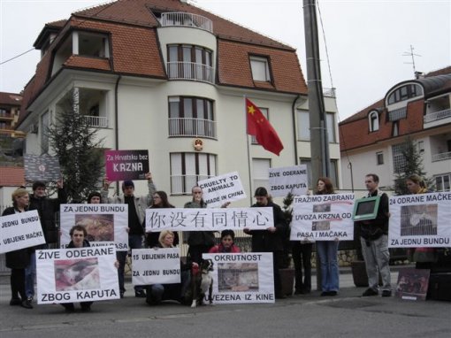 Protest in front of the Chinese Embassy 5 Protest in front of the Chinese Embassy 5