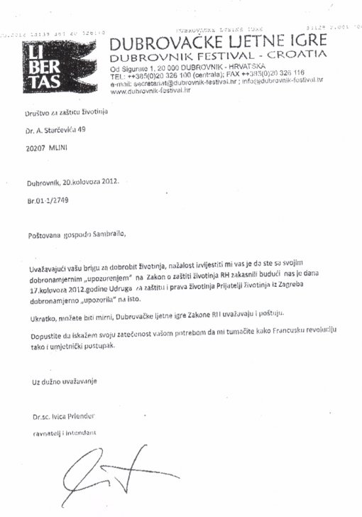 Odgovor intendanta Dubrova�kih ljetnih igara [ 200.24 Kb ]
