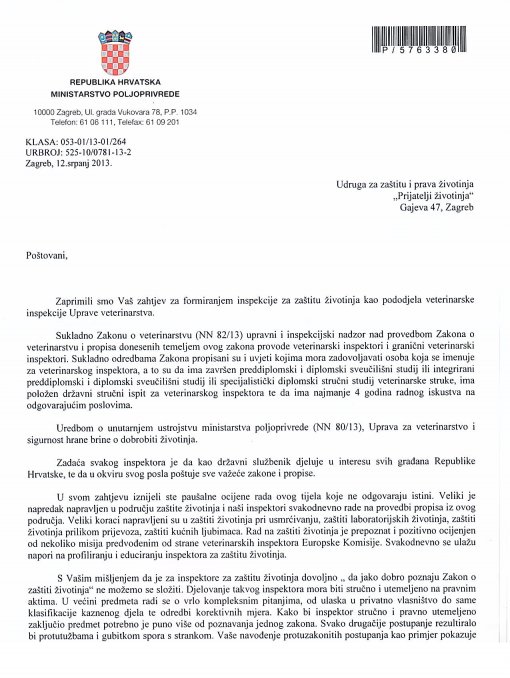 Odgovor Ministarstva poljoprivrede od 12 07 2013b [ 315.95 Kb ]
