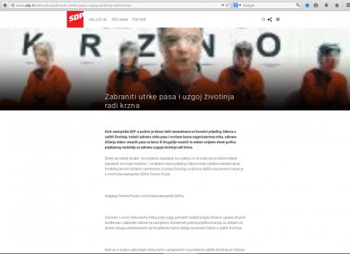 SDP o zabrani uzgoja �ivotinja radi krzna [ 180.66 Kb ]